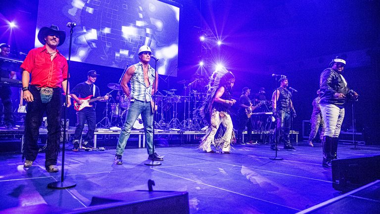 Victor Willis and the Village People perform during the Festival d'ete de Quebec in July 2019. Pic: AP