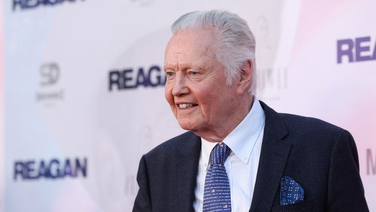 Jon Voight attends a premiere for the film Reagan in Los Angeles in August. Pic: Reuters

