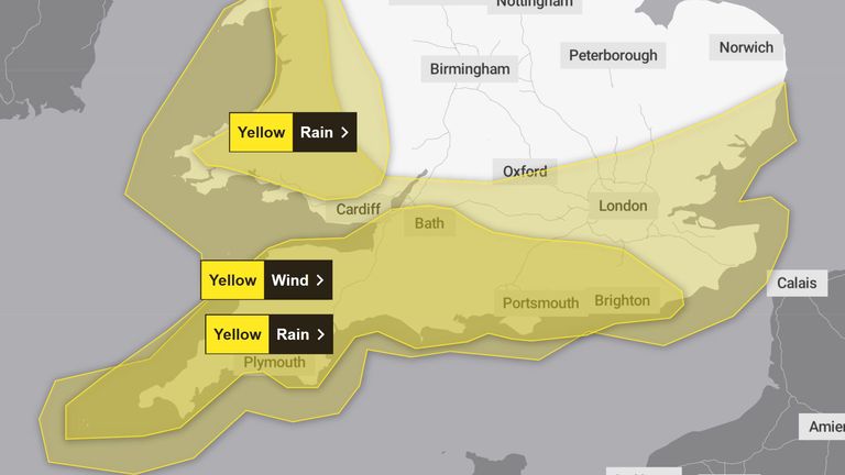 All the current warnings. Pic: Met Office