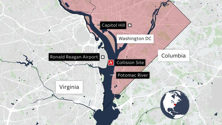 Washington plane crash map