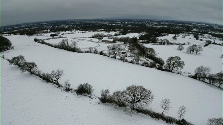 The Met Office issued weather warnings in parts of the UK for snow, ice and rain - as several areas experienced their first snowfall of the year. 