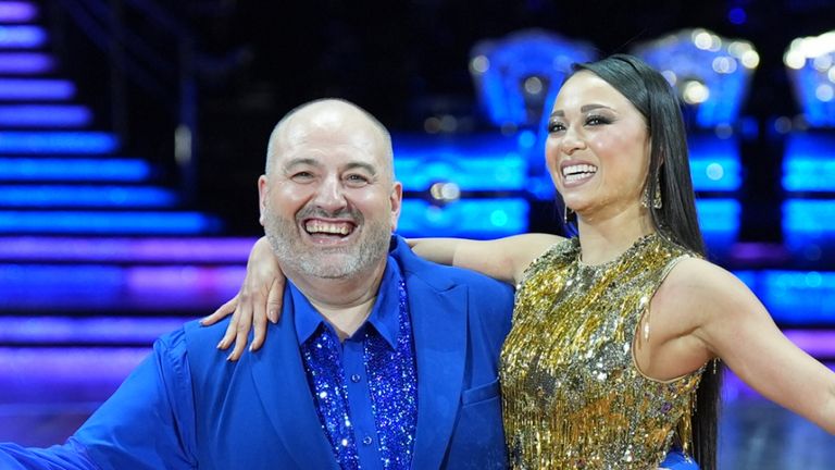 Wynne Evans and professional dancer Katya Jones. Pic: PA