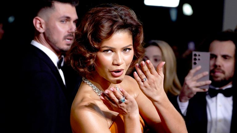 Zendaya arrives at the 82nd Golden Globes.
Pic:Invision/AP