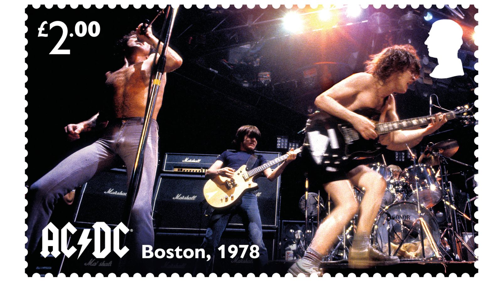 New AC/DC stamps to celebrate 50th anniversary of rock band's debut album High Voltage