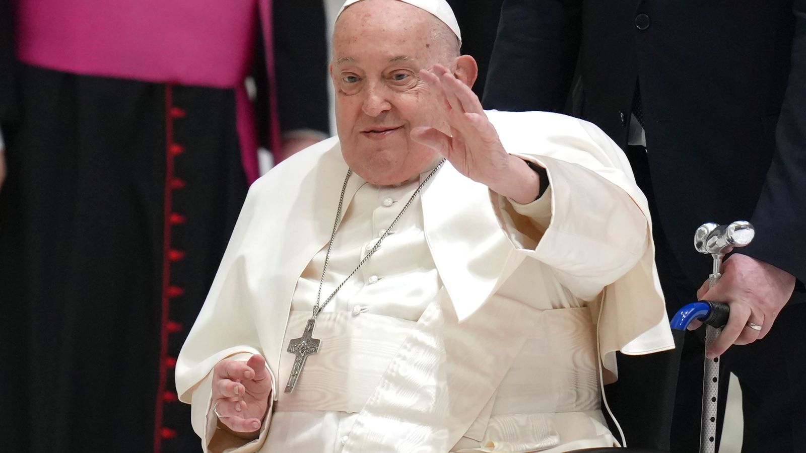 Pope Francis has 'bilateral pneumonia' but remains in 'good mood', Vatican says