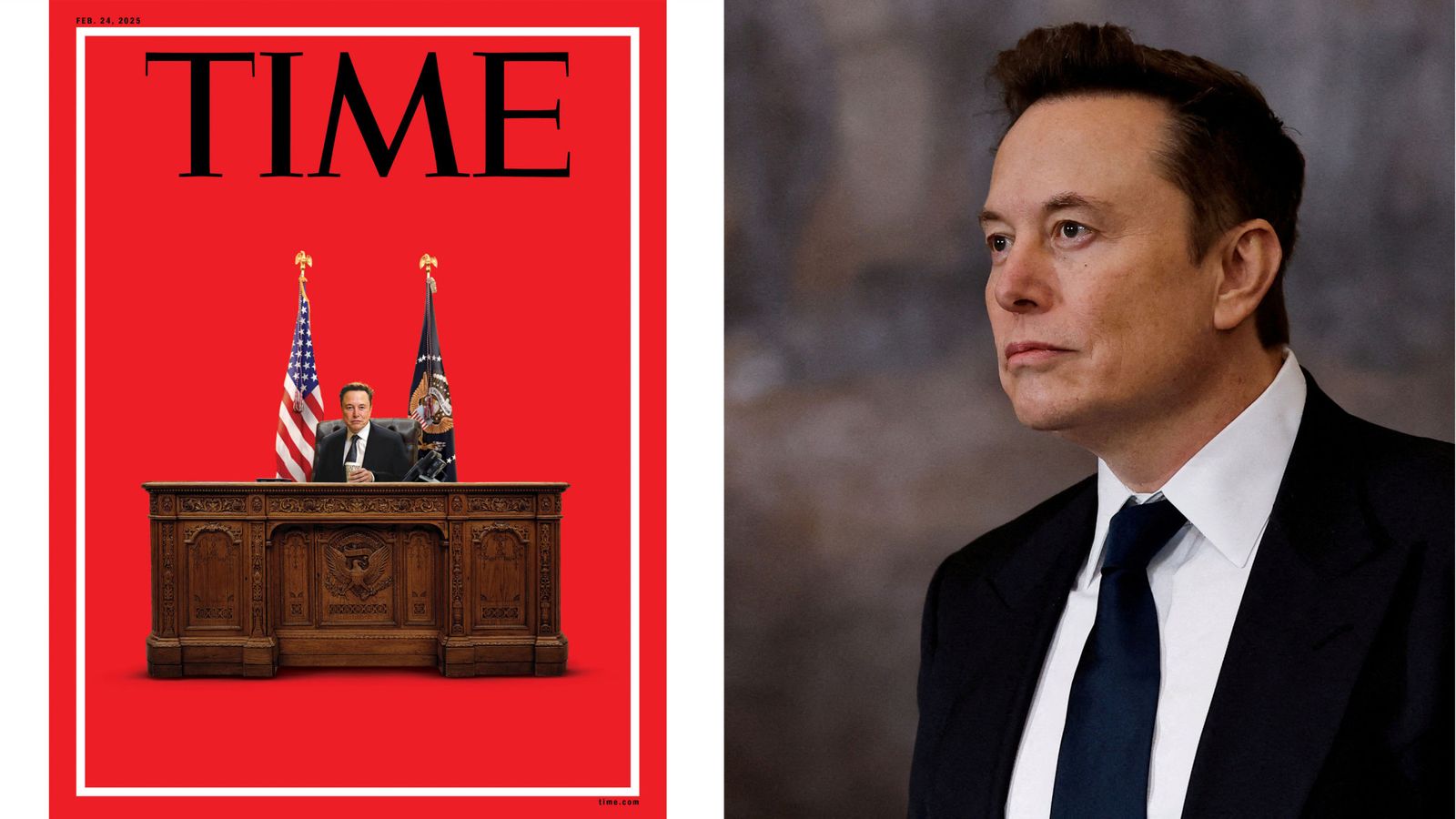 Trump latest: President backs Musk after Time unveils pointed magazine cover