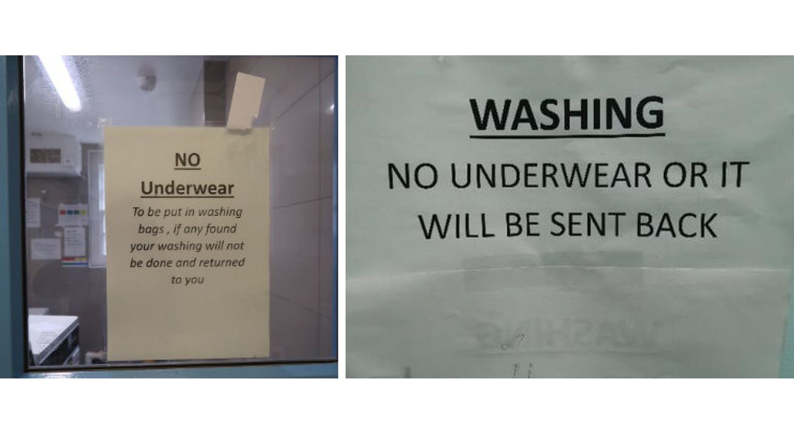 Women prisoners banned from putting dirty underwear in washing machines as lack of 'basic care' driving self-harm