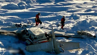 Blurred image of crashed Bering Air single-engine turboprop plane which was travelling from Unalakleet to Nome in Alaska
Source is U.S. Coast Guard Twitter account for the Alaska maritime region
https://x.com/uscgalaska/status/1888023010877260283