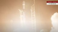 The asteroid probe is on a SpaceX Falcon rocket
