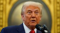 US President Donald Trump. Pic: Reuters