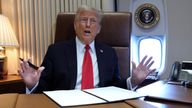 Donald Trump spoke to reporters on Air Force One: Reuters