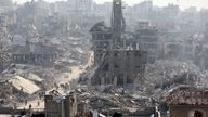 Jabalia, in northern Gaza, after months of Israel attacks.
Pic: Reuters/Dawoud Abu Alkas