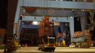 The heavy bombs being unloaded in Israel after delivery from the US was greenlit by Mr Trump.
Pic: Israel Ministry of Defence