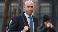 Luis Rubiales arrives at court.
Pic: Reuters