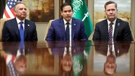 Steve Witkoff, Marco Rubio and Mike Waltz.
Pic: Reuters