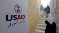 FILE PHOTO: Visitors walk up a stair during the opening of the restoration project at the historic Bimaristan Al-Muayyad Sheikh, one of the oldest hospitals following extensive renovations carried out in partnership between Egypt's Tourism and Antiquities Ministry and the United States Agency for International Development (USAID) in Old Cairo, Egypt August 18, 2024. REUTERS/Amr Abdallah Dalsh/File Photo