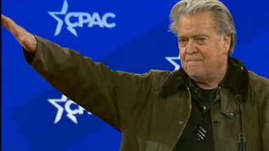 Former Trump adviser Steve Bannon accused of giving Nazi salute | US