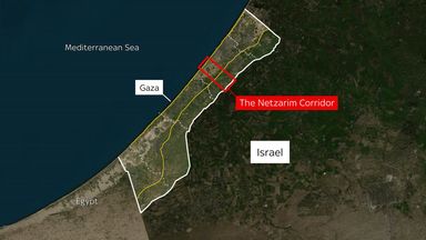 Israel launches new ground invasion of Gaza amid deadly bombardment WTX News A map showing the Netzarim corridor in the Gaza Strip