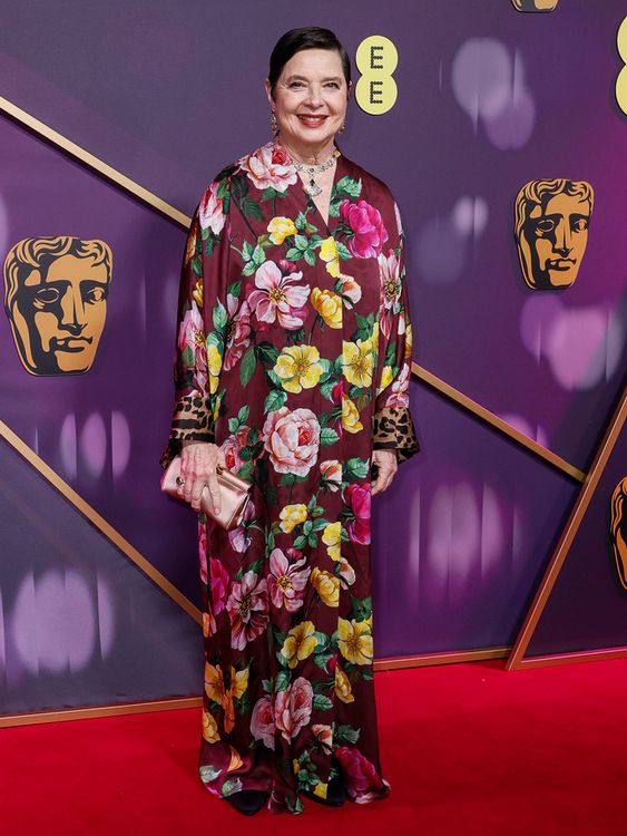 Conclave star Isabella Rossellini at the BAFTA Film Awards. Pic: Joel C Ryan/Invision/AP