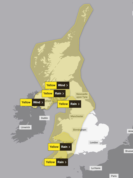 Sunday 23/02 weather. Pic: Met Office