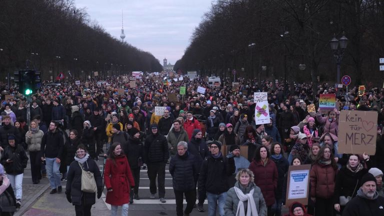 Anti-AfD protesters rally in Berlin