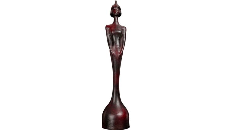 This year's Brit award trophy designed by Gabriel Moses. Pic: BRITs