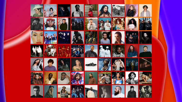 All artists nominated for a Brit award this year. Pic: BRITs