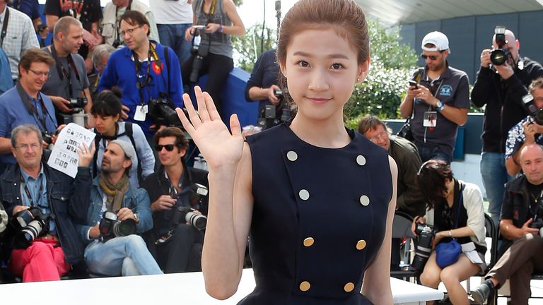 Kim Sae-ron poses at the Cannes Film Festival in 2014. File pic: Reuters