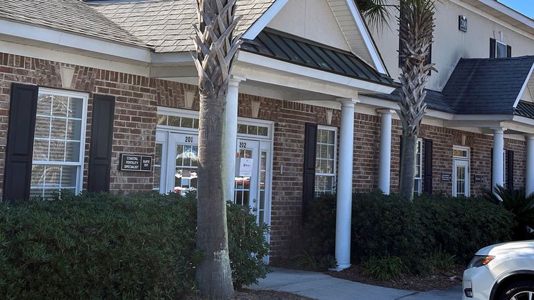 This photo shows the fertility clinic operated by Coastal Fertility Specialists where a woman is suing the clinic, saying it impregnated her with another couple's embryo when she underwent in vitro fertilization, in 2023, in Savannah, Ga., on Monday, Feb. 17, 2025. (AP Photo/Russ Bynum)