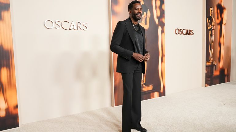 Coleman Domingo at the Oscar nominees dinner in Los Angeles. Pic: Jordan Strauss/Invision/AP