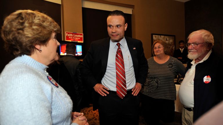 Dan Bongino pictured while running for Senate in 2012. Pic: AP