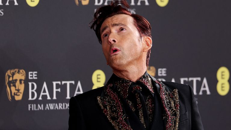 David Tennant arrives for the BAFTAs