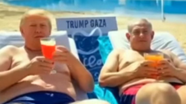 Donald Trump's 'What's next' for Gaza video depicts him and Benjamin Netanyahu lounging on the beach