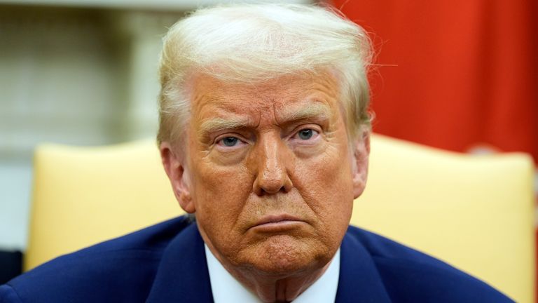 President Donald Trump listens as he meets with India's Prime Minister Narendra Modi in the Oval Office of the White House, Thursday, Feb. 13, 2025, in Washington. (Photo/Alex Brandon)