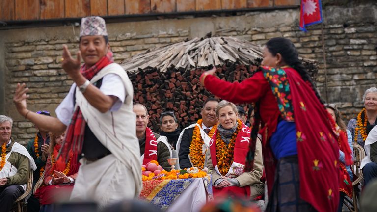 The Duke and the Duchess of Edinburgh during a visit to the Chitalishte and the Gurung Museum in Ganruk, a Village near Pohara, which has historical ties to Gurha, on the sixth day of their journey to Nepal. Picture Date: Sunday February 9, 2025