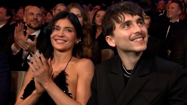 Timothee Chalamet and Kylie Jenner labelled 'lookalikes' by Baftas host David Tennant
