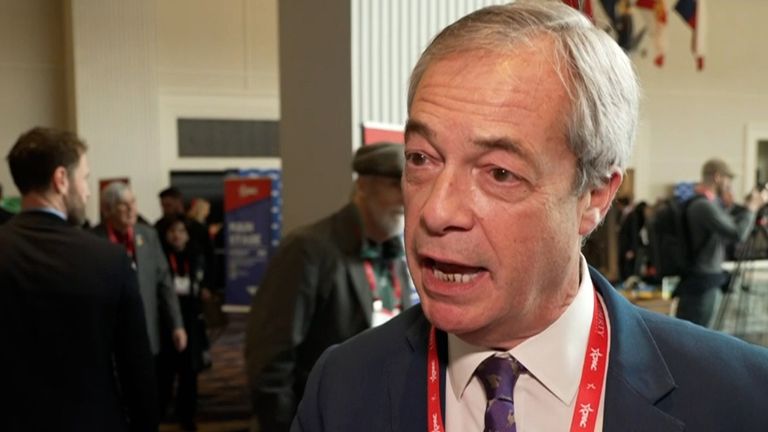 Nigel Farage told Sky News ‘not to take Trump literally’ over Ukraine comments.
