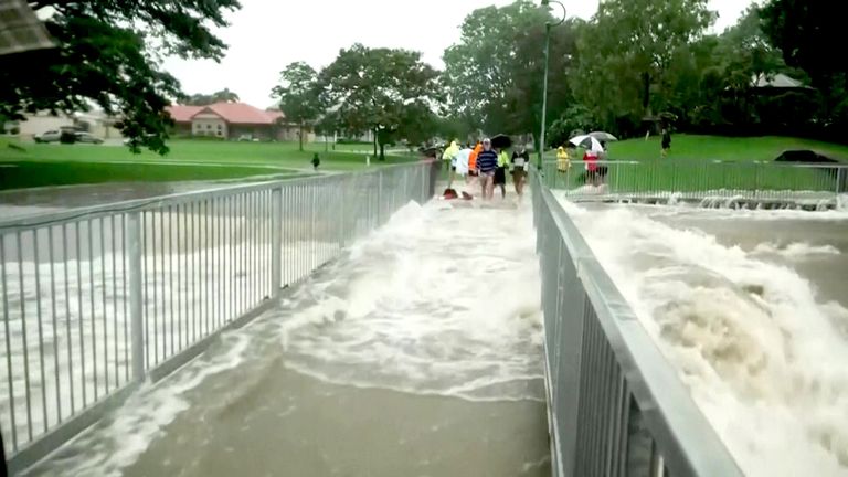 Flood in Townsville, Australia. PIC: Queensland/AP Ambulance Service