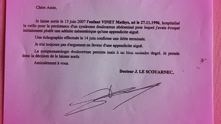 France surgeon trial - letter