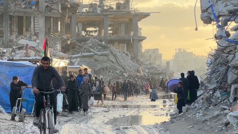 A devastated Gaza street