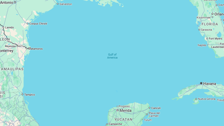 The newly named Gulf of America.
Pic: Google Maps