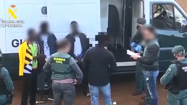 Spanish police have arrested seven people over the deaths. Pic: Guardia Civil