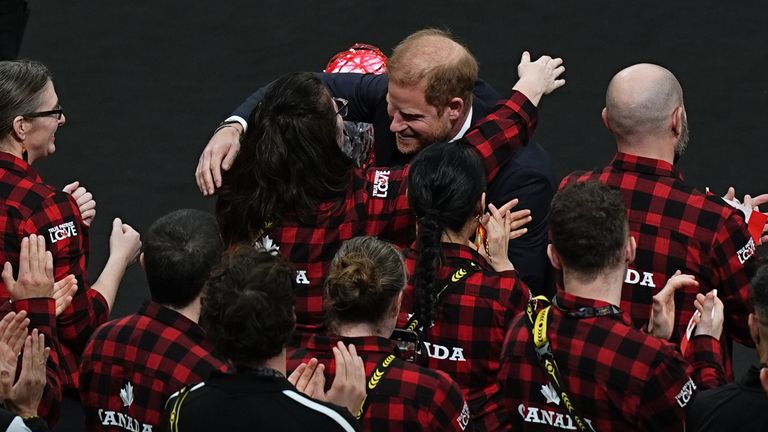 The Duke of Sussex during the opening ceremony of the 2025 Invictus Games in Vancouver, Canada. The games will take place across Vancouver and Whistler. Picture date: Saturday February 8, 2025.