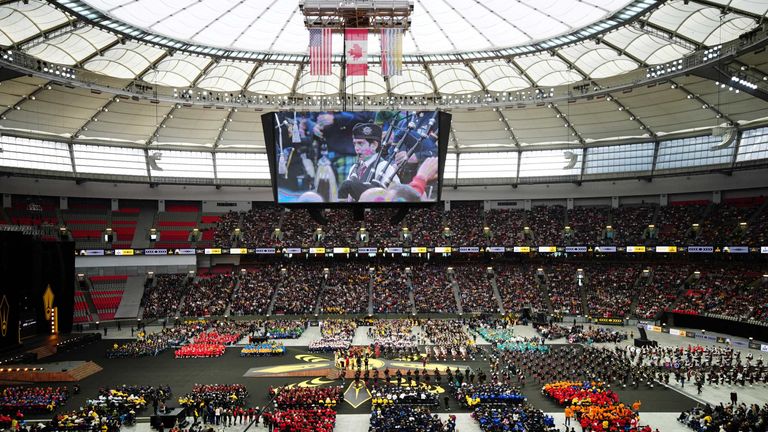 Invictus Games - Vancouver Whistler
A view of the BC Place stadium during the opening ceremony of the 2025 Invictus Games in Vancouver, Canada. The games will take place across Vancouver and Whistler. Picture date: Saturday February 8, 2025.

MIME type:
image/jpeg
Width:
6000
Height:
4000
Copyright holder:
Aaron Chown/PA Wire
Copyright notice:
© 2025 PA Media, All Rights Reserved
Picture by:
Aaron Chown