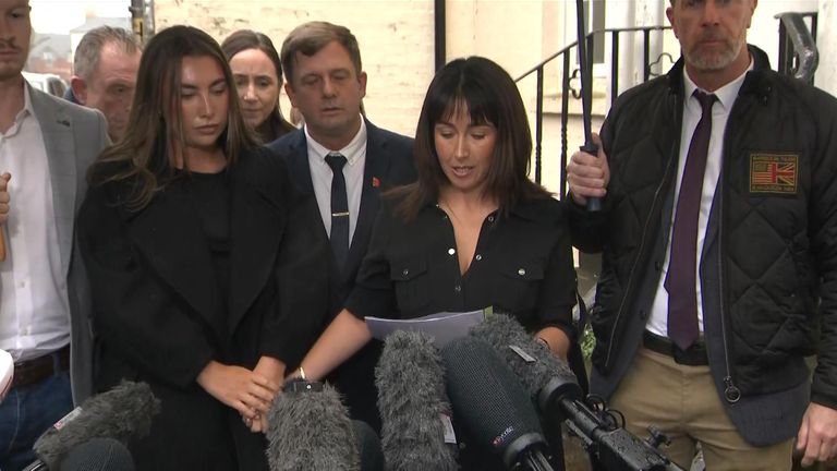 The family of Jaysley Beck outside court