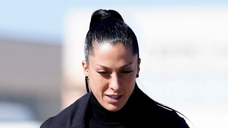 Soccer Football - Jenni Hermoso testifies on day one of Rubiales trial - National Court, Madrid, Spain, February 3, 2025 Jenni Hermoso leaves the court REUTERS/Ana Beltran