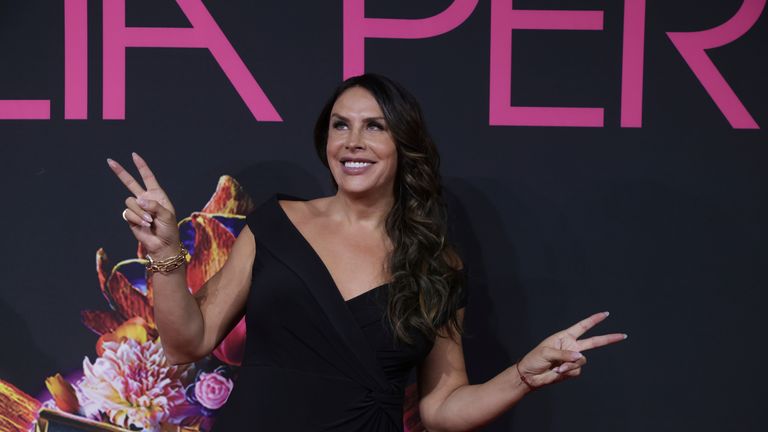 Emilia Perez star Karla Sofia Gascon at the premiere in Mexico in January. Pic: Ismael Rosas/ EyePix/INSTARimages/ Cover Images via AP