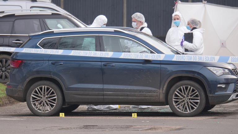 SN stills from footage from scene of fatal shooting at The Three Horseshoes pub in Knockholt, Kent
FTV RUSH THREE HORSESHOES FORENSICS CAR INVESTIGATION AND PTC MALONE SEVENOAKES 150225
