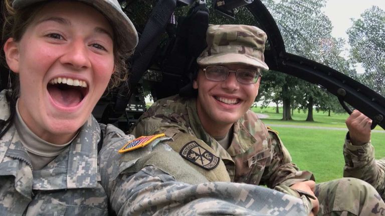 Captain Rebecca M Lobach from Durham, North Carolina (left). Pic: Davis Winkie