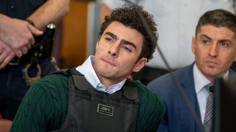 Luigi Mangione is accused of fatally shooting Brian Thompson. Pic: Steven Hirsch/New York Post via AP